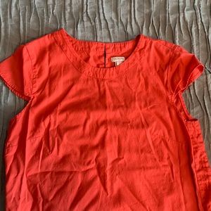 Coral linen J Crew blouse